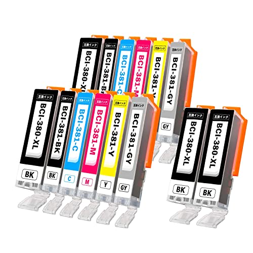 Amazon.co.jp: Canon用 キャノン 互換 インク 380 381 BCI-381XL